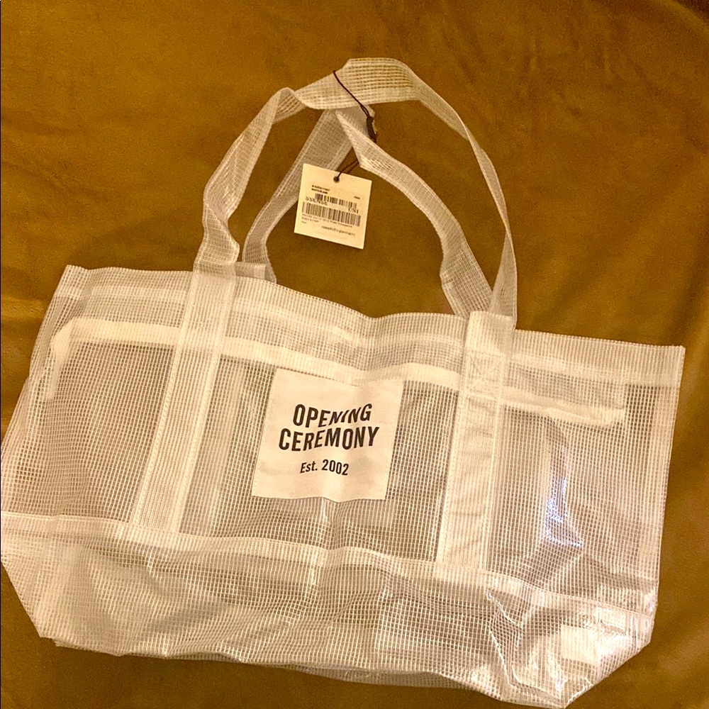 Opening Ceremony White Transparent Tote Bag